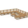 12-delige Loungeset massief grenenhout