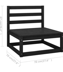 12-delige Loungeset massief grenenhout
