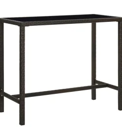 5-delige Tuinbarset poly rattan bruin