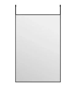 Deurspiegel 40x60 cm glas en aluminium zwart
