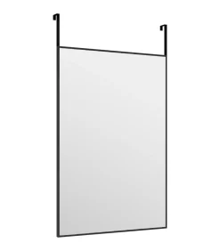 Deurspiegel 40x60 cm glas en aluminium zwart