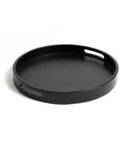 Dienblad Acacia Zwart ø 35 cm