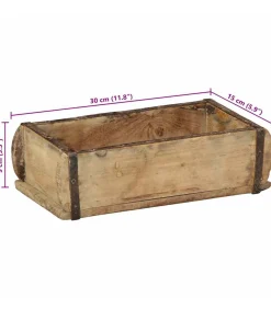 Dienblad met opslag 4 pcs Bruin 30 x 15 x 9 cm