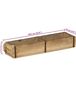 Dienblad met opslag 4 pcs Bruin 60.5 x 15 x 9 cm