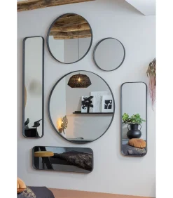 Doutzen Spiegel - Metaal - Zwart - 50x50x5