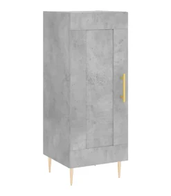 Dressoir 34,5x34x90 cm bewerkt hout betongrijs