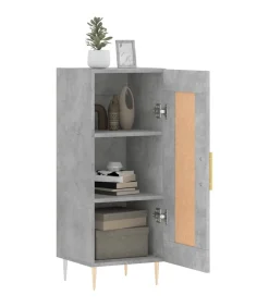 Dressoir 34,5x34x90 cm bewerkt hout betongrijs