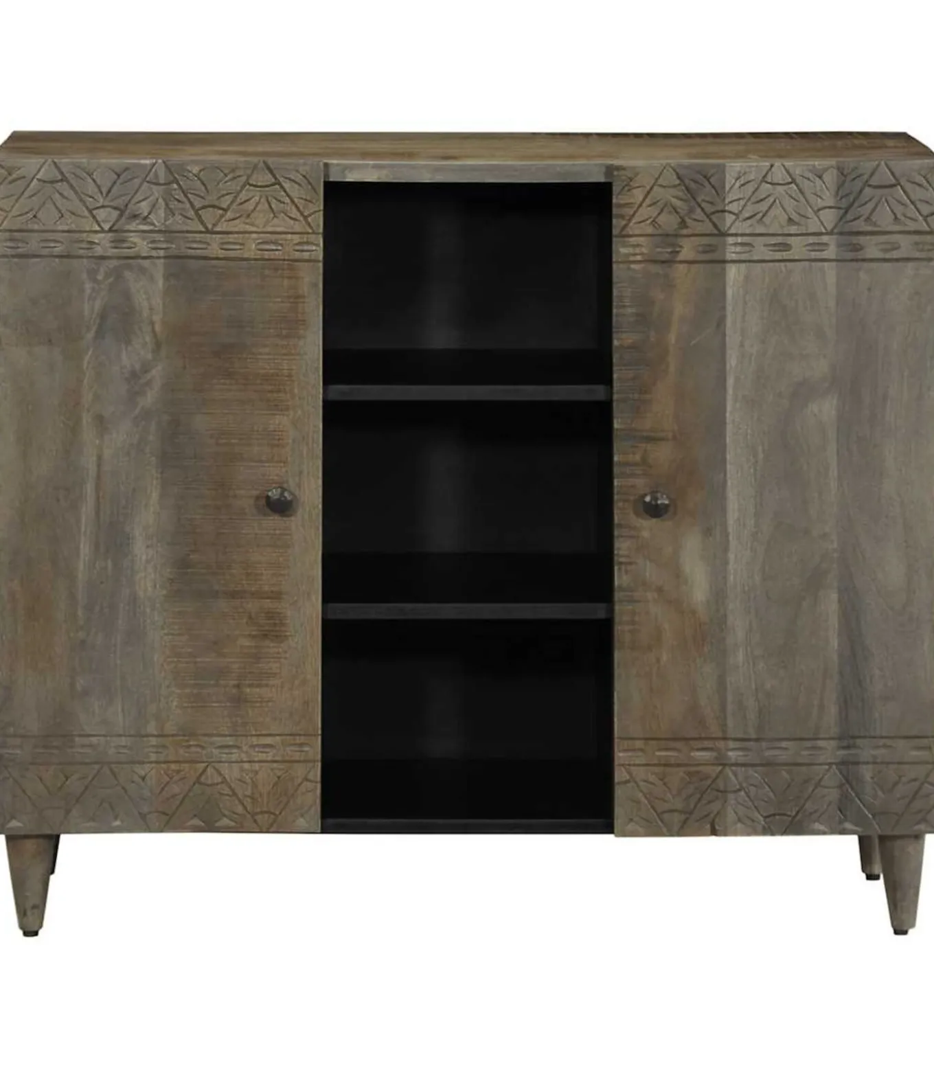 Dressoir 90x33x75 cm massief mangohout