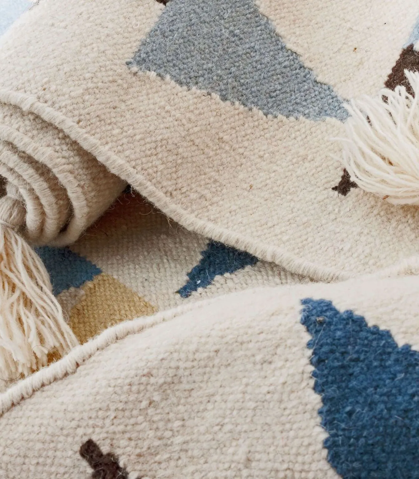 Driehoek wollen tapijt