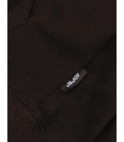 Driekleurige jongenstrui met kangoeroezak en plantenpatroon