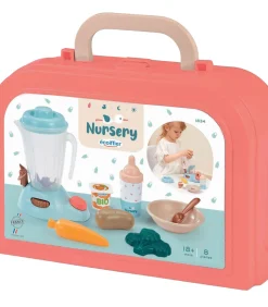 Ecoiffier baby speelgoed voedingsset in koffer - 8-delig - kleurrijk