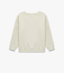 Ecru Baby Sweatshirt Lange Mouwen Dinosaurusprint