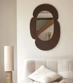 Eda - Ovale spiegel in donker mindihout 75 x 115 cm