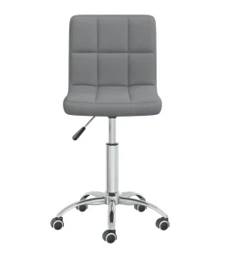 Eetkamerstoel draaibaar stof lichtgrijs
