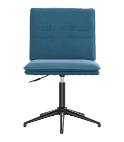 Eetkamerstoelen 6 st fluweel blauw