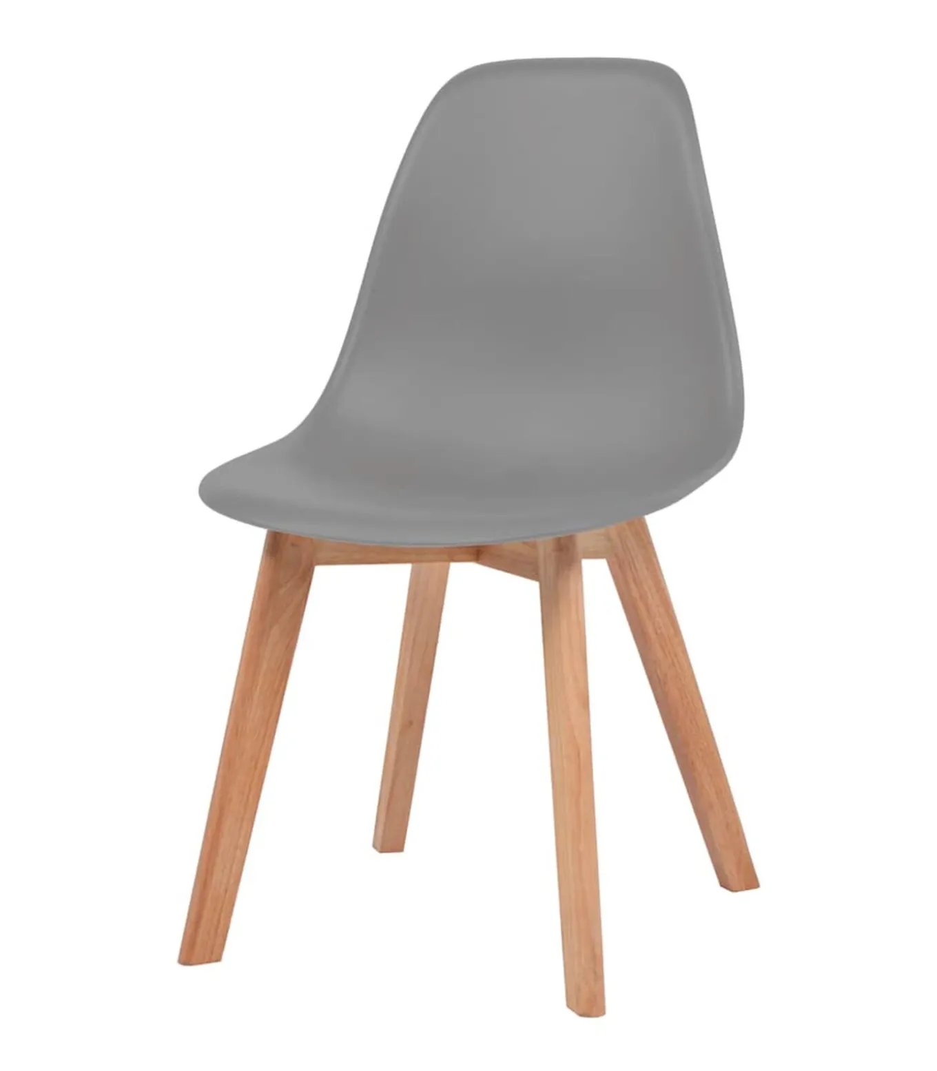 Eetkamerstoelen 2 st kunststof grijs