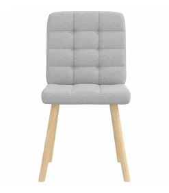 Eetkamerstoelen 2 st stof wolk grijs