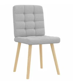 Eetkamerstoelen 2 st stof wolk grijs
