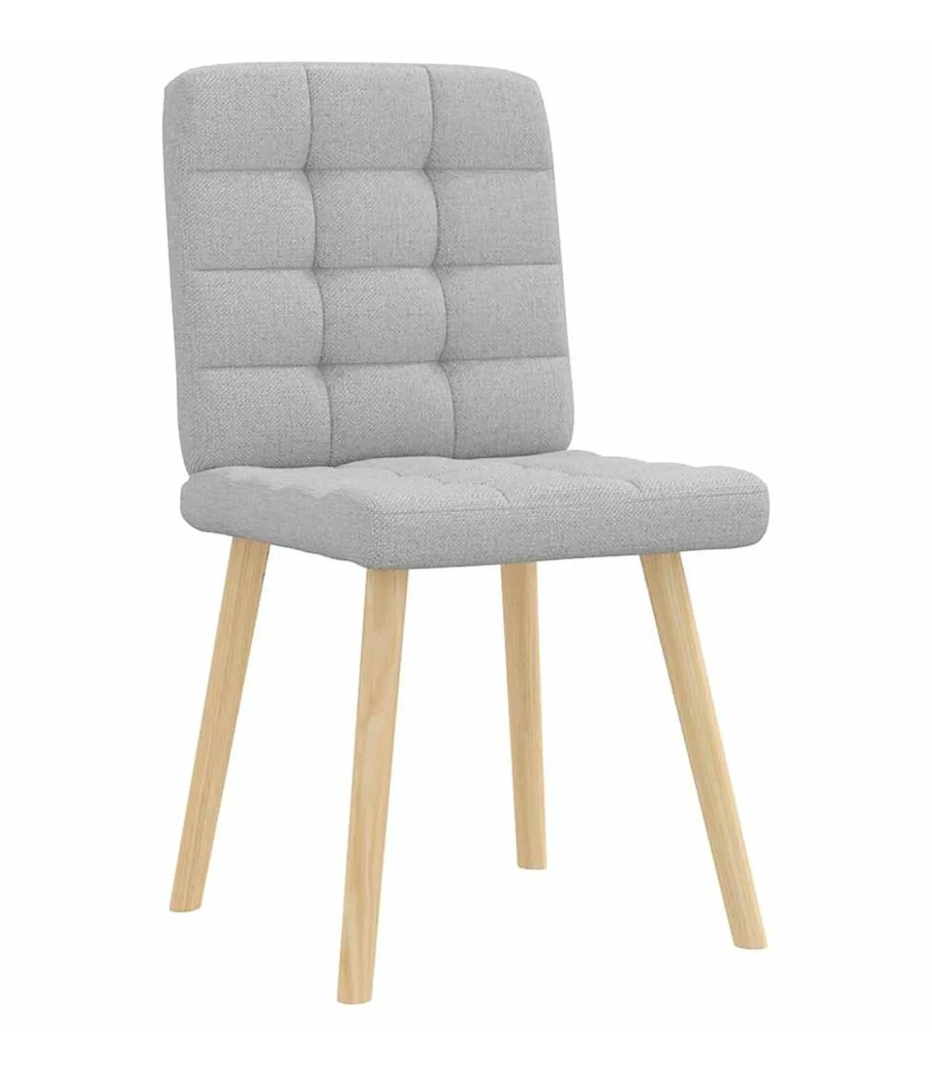 Eetkamerstoelen 2 st stof wolk grijs