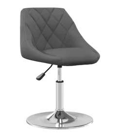 Eetkamerstoelen draaibaar 6 st fluweel donkergrijs