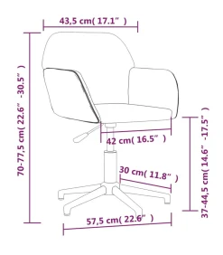 Eetkamerstoelen draaibaar 2 st stof lichtgrijs