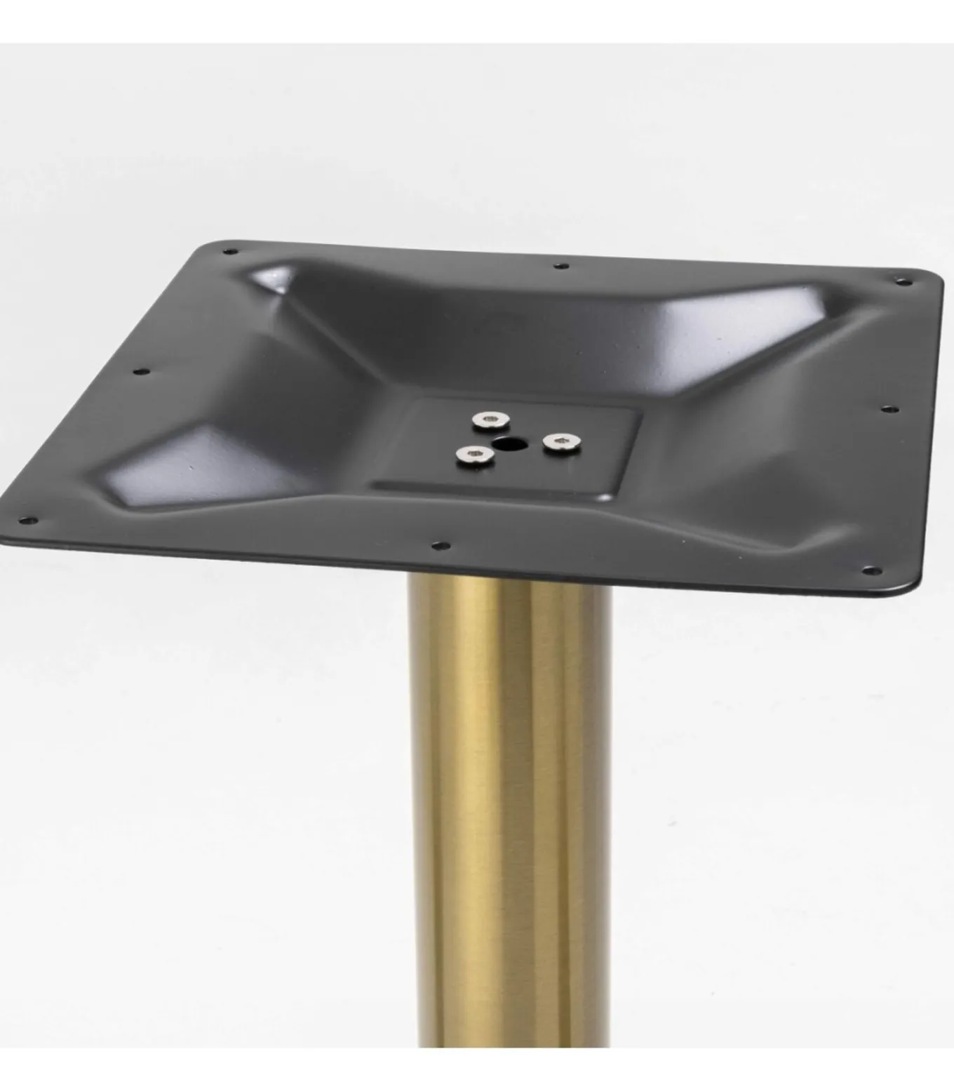 Eettafel 60 x 60 cm met gouden voet en terrazzo/gouden coating