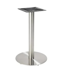 Eettafel 60 x 60 cm zilveren poot en terrazzo/gouden coating