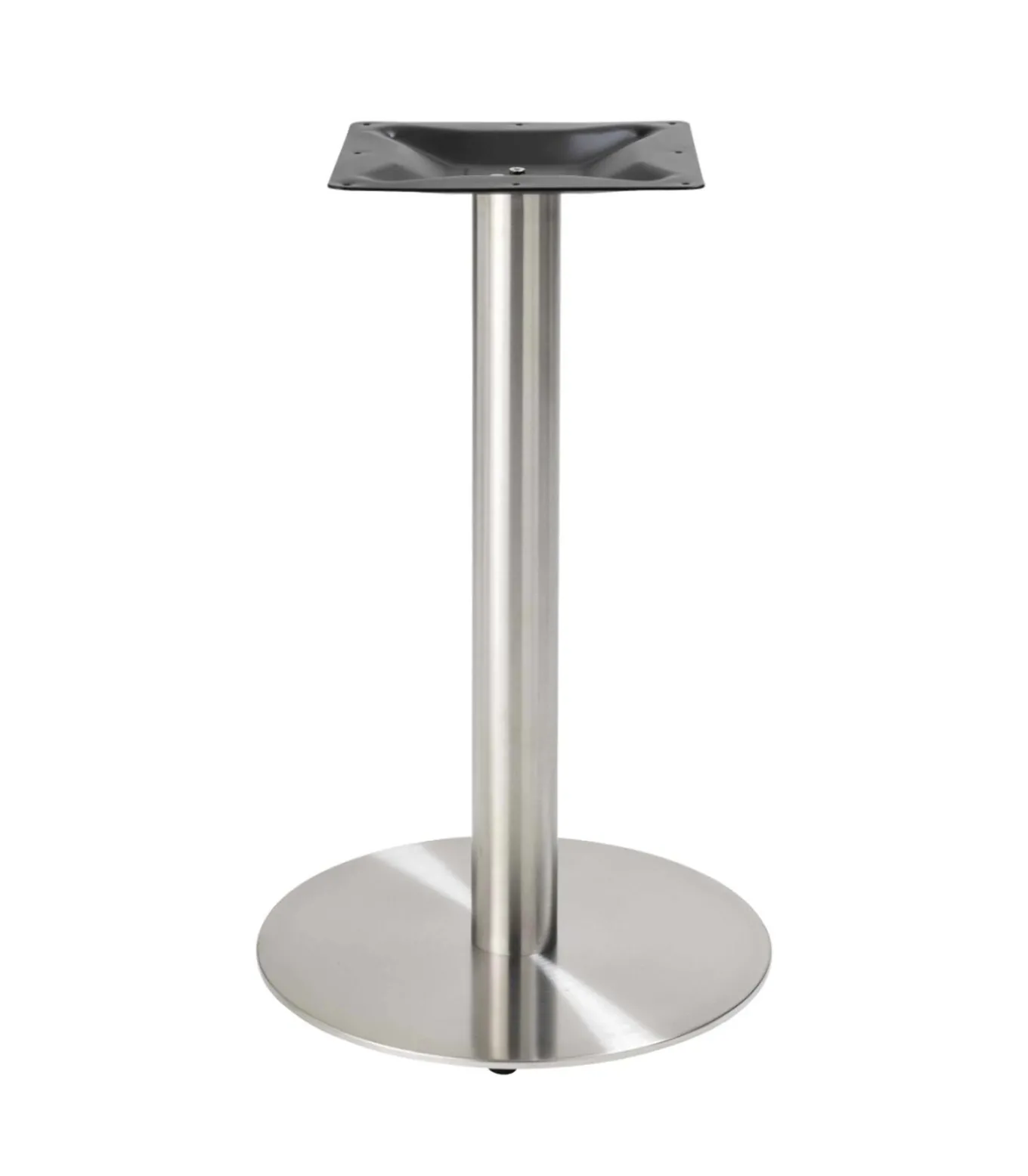 Eettafel 60 x 60 cm zilveren poot en terrazzo/gouden coating