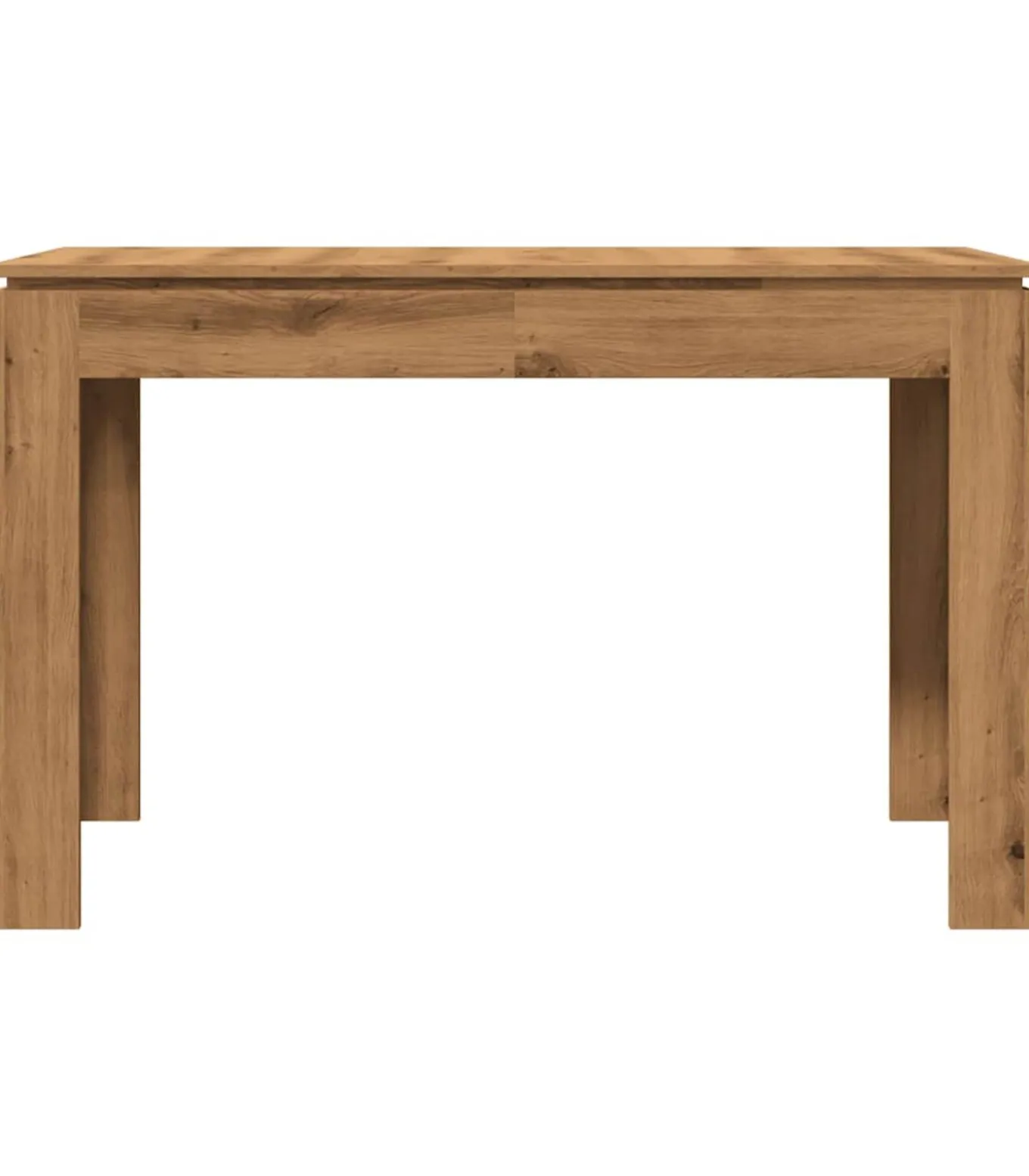 Eettafel 120x60x76 cm bewerkt hout artisanaal eikenkleur