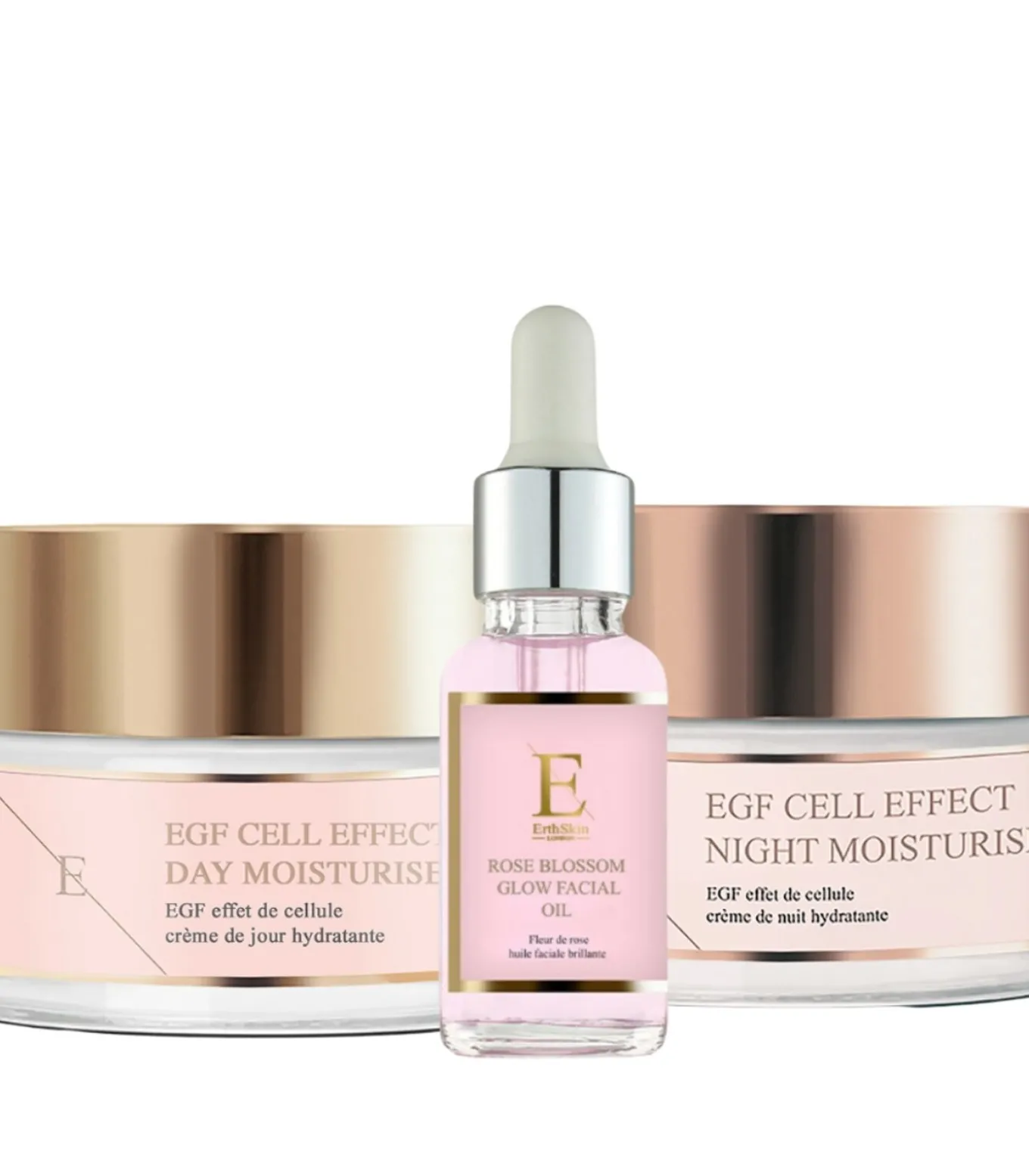 EGF Dag Moisturizer + EGF Nacht Moisturier + Rozenbloesem Gezichtsolie