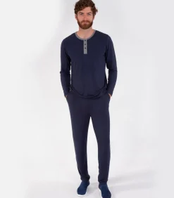 Elastische herenbroek marine