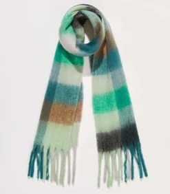 ENJOY gebreide sjaal met kleurrijke ruit