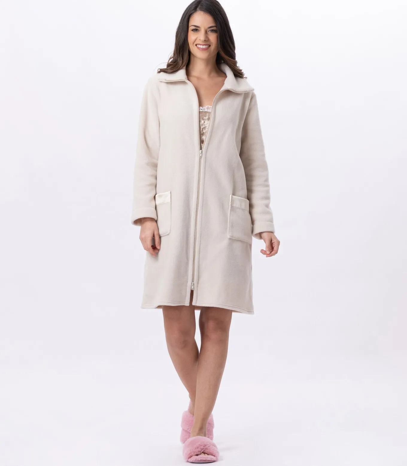 ESSENTIEL H54A fleece kamerjas met ritssluiting