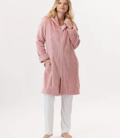 ESSENTIEL H56B molton pluche kamerjas met rits