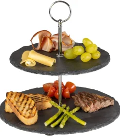 Etagere / Serveertoren Leisteen 2-Laags