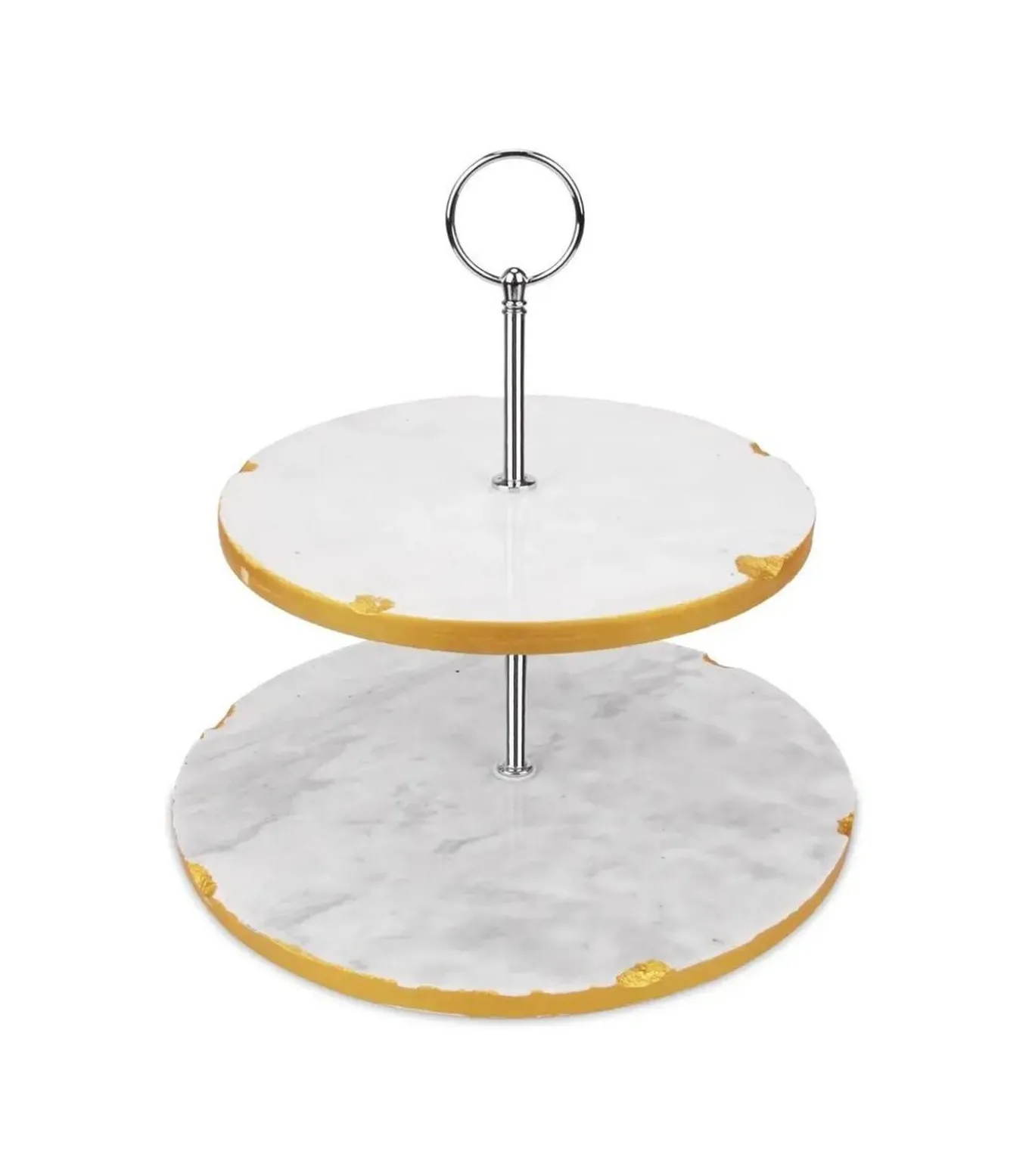 Etagere Marmer Goud 2-Laags