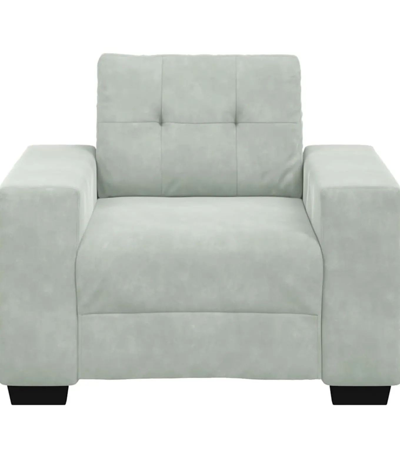 Fauteuil 60 cm fluweel lichtgrijs