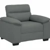 Fauteuil 60 cm stof donkergrijs