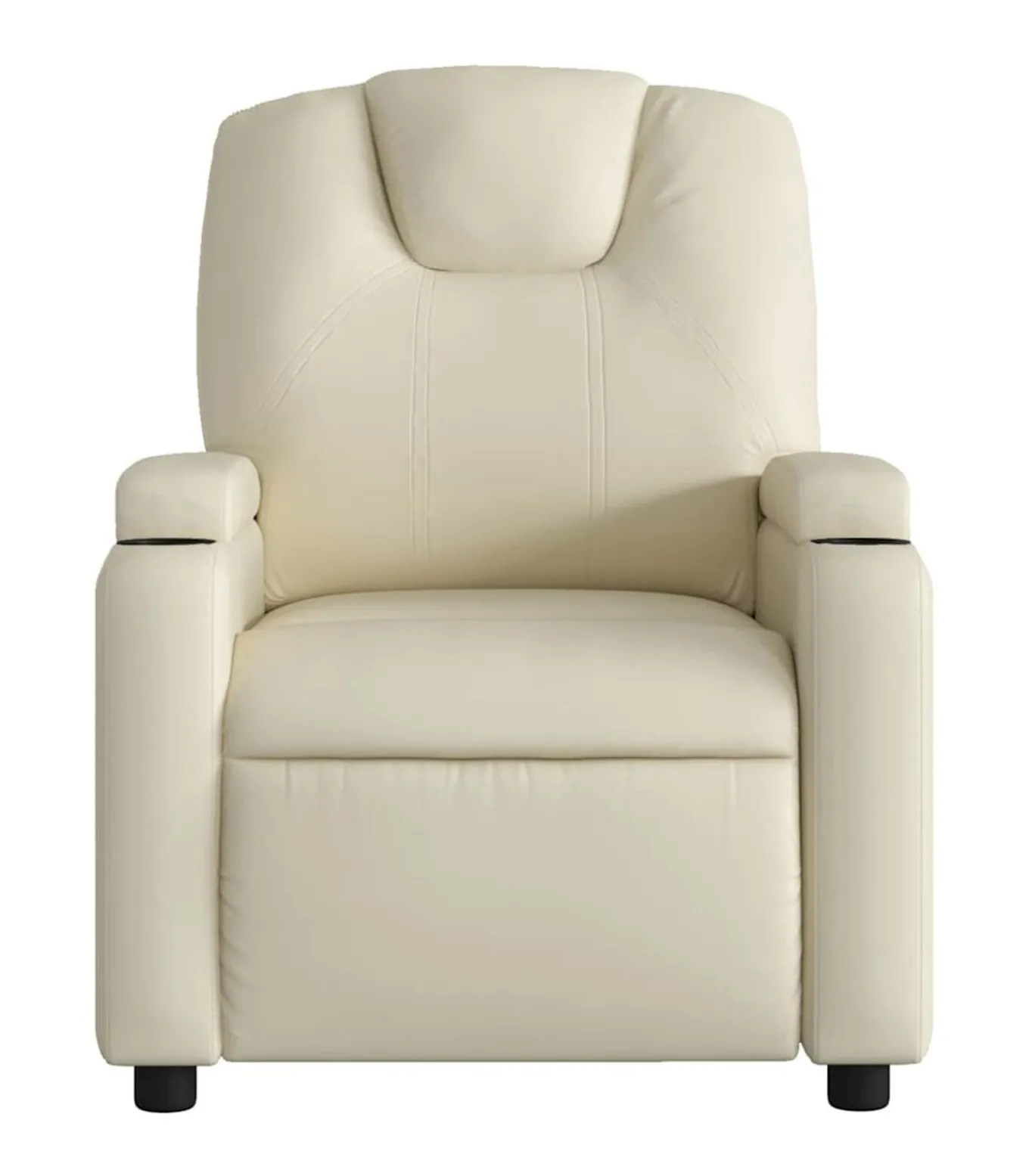 Fauteuil verstelbaar kunstleer crèmekleurig