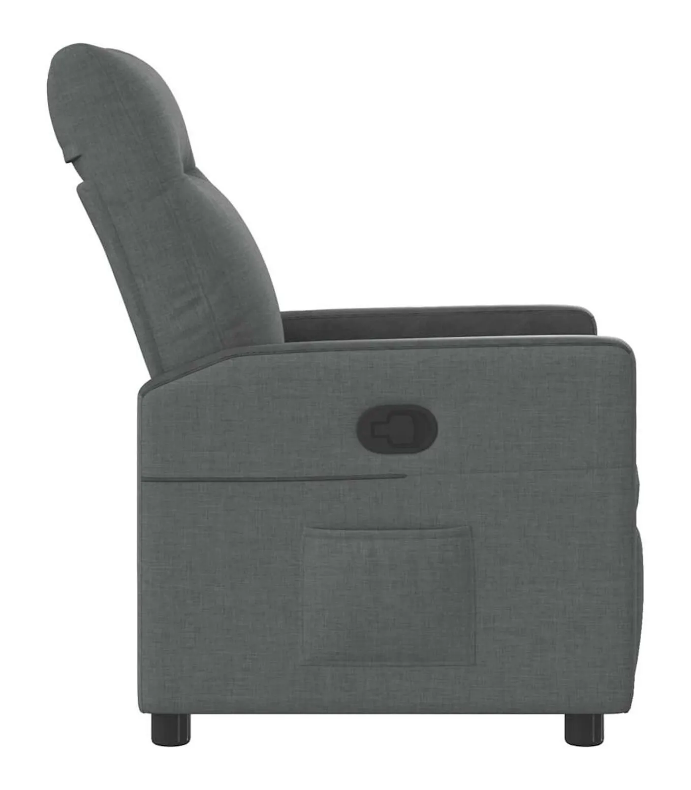 Fauteuil verstelbaar stof donkergrijs