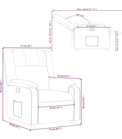 Fauteuil verstelbaar stof wijnrood