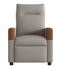 Fauteuil verstelbaar stof taupe