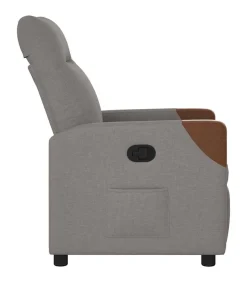 Fauteuil verstelbaar stof taupe