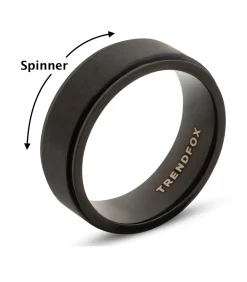 Fidget Ring - Spinner - Zwart - Staal