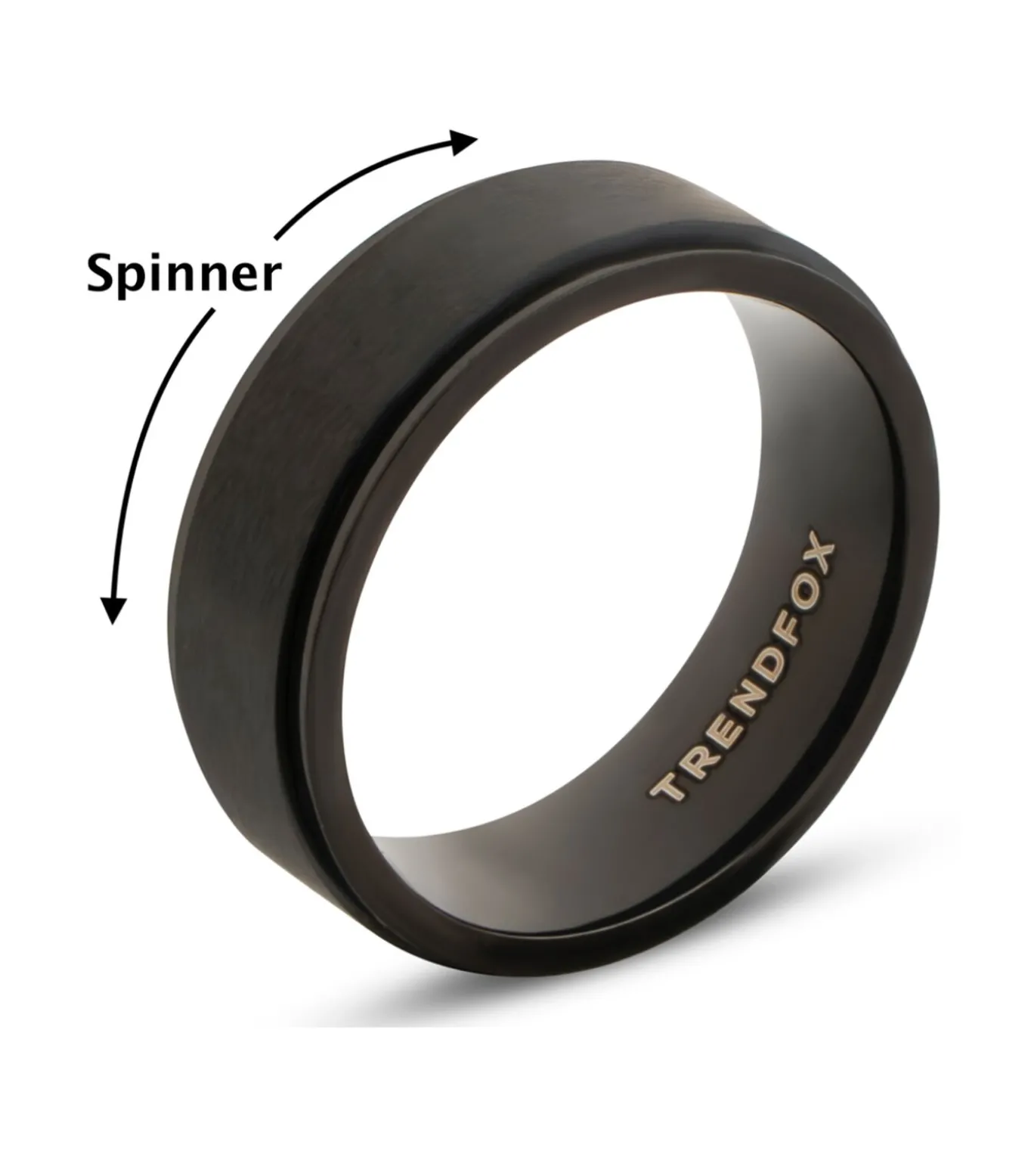 Fidget Ring - Spinner - Zwart - Staal
