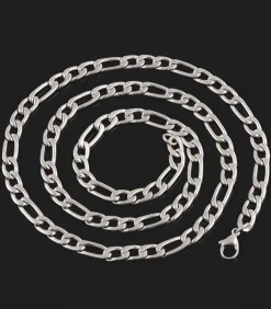 Figaro Ketting - 4,5mm - Zilver Kleurig - Staal - 60cm