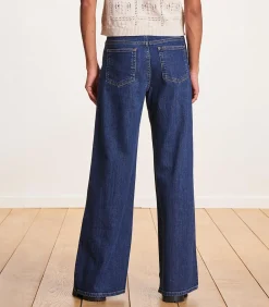 Flare jeans met hoge taille van biologisch katoen