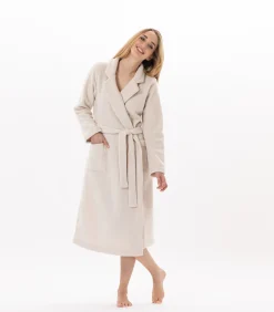 Fleece badjas met overslag ESSENTIEL H65A