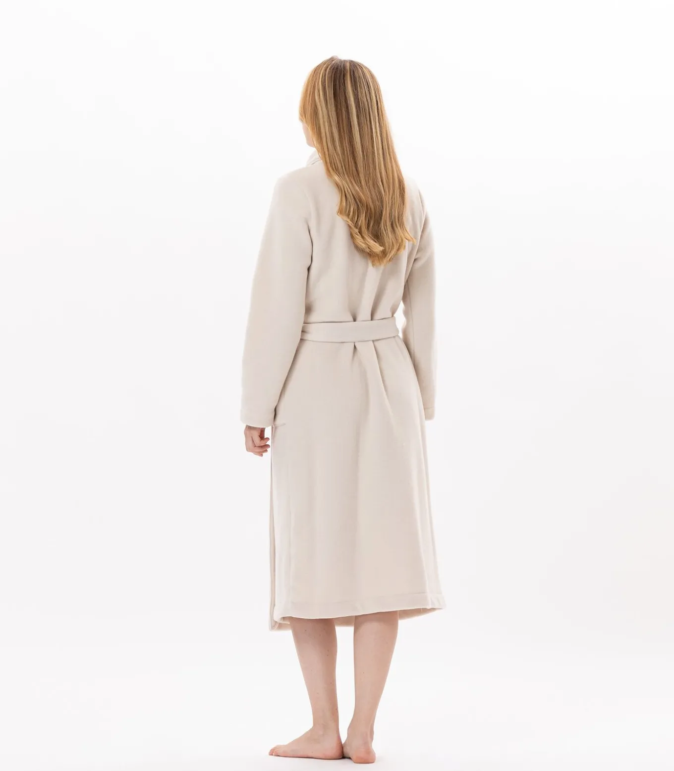 Fleece badjas met overslag ESSENTIEL H65A