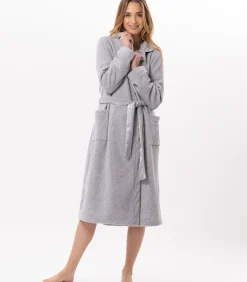 Fleece badjas met overslag ESSENTIEL H65A